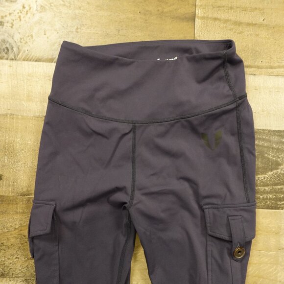 Firm Abs High-Waisted Cargo Leggings Women’s Medium Navy Nylon Spandex - Picture 2 of 14